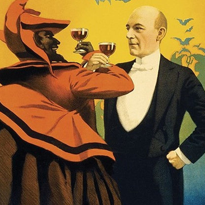 Kellar Having Drinks With The Devil Vintage Magic Unframed Print Wall Art HomeRoots