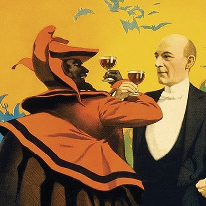 Kellar Having Drinks With The Devil Vintage Magic Unframed Print Wall Art HomeRoots