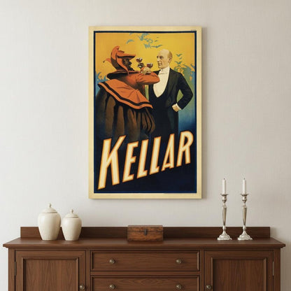 Kellar Having Drinks With The Devil Vintage Magic Unframed Print Wall Art HomeRoots
