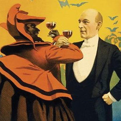 Kellar Having Drinks With The Devil Vintage Magic Unframed Print Wall Art HomeRoots
