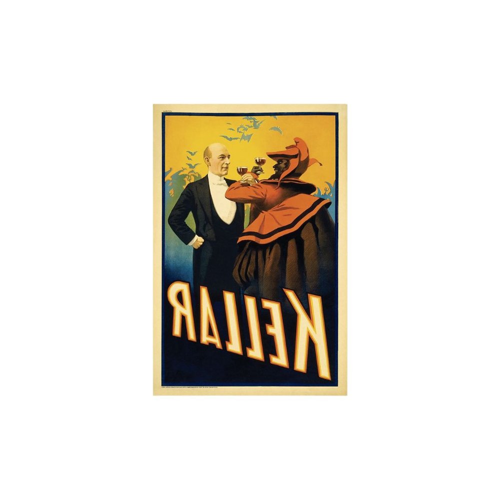 Kellar Having Drinks With The Devil Vintage Magic Unframed Print Wall Art — view 10