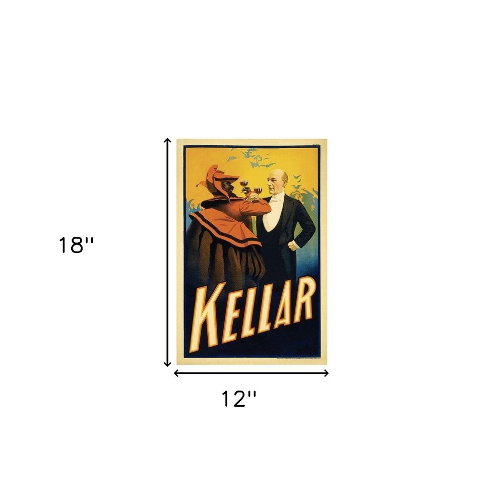 Kellar Having Drinks With The Devil Vintage Magic Unframed Print Wall Art HomeRoots