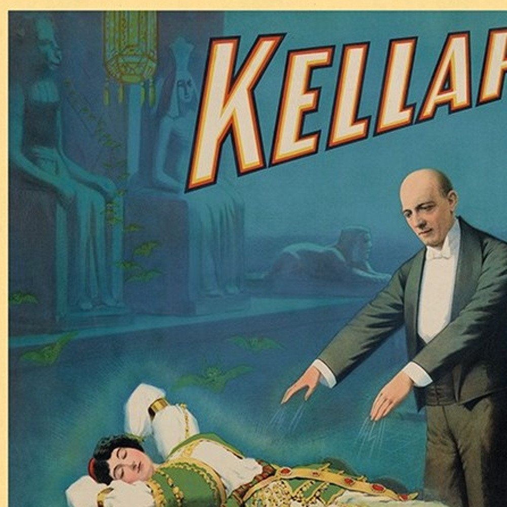 Kellar Levitation Vintage Magic Unframed Print Wall Art HomeRoots