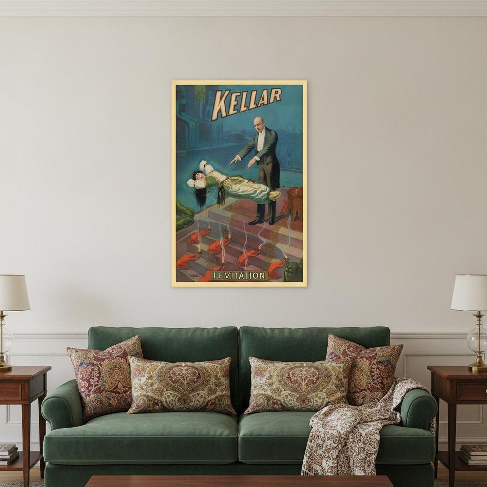 Kellar Levitation Vintage Magic Unframed Print Wall Art — view 1