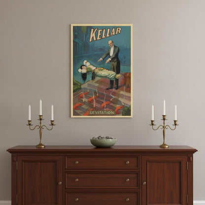 Kellar Levitation Vintage Magic Unframed Print Wall Art HomeRoots