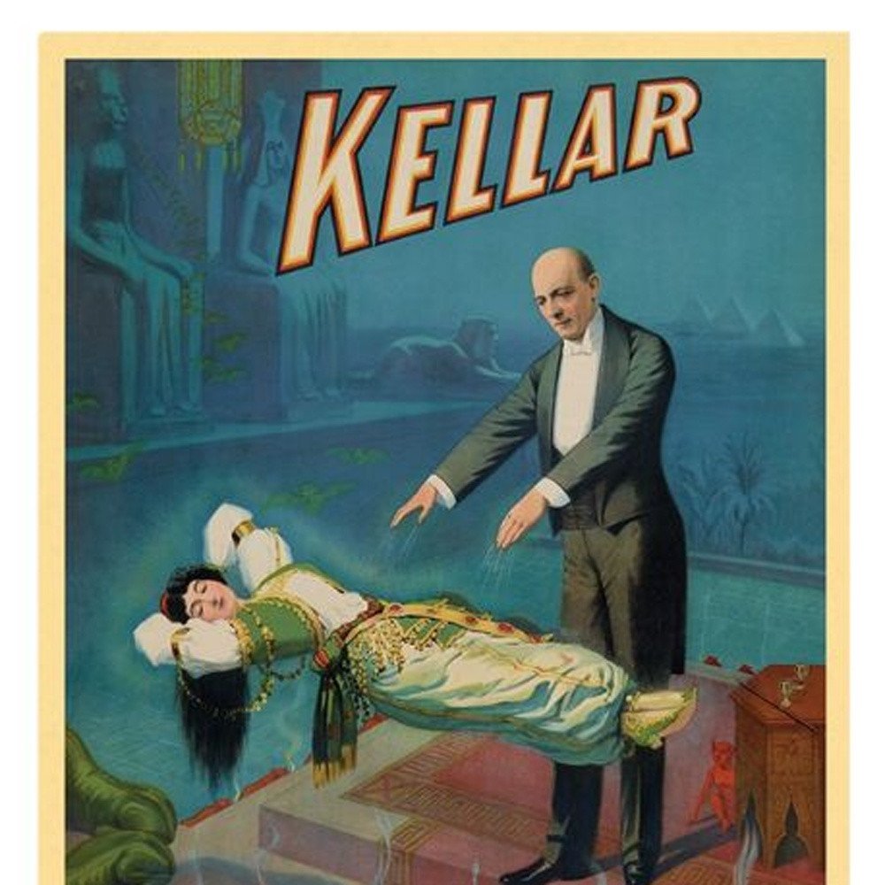 Kellar Levitation Vintage Magic Unframed Print Wall Art HomeRoots