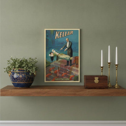 Kellar Levitation Vintage Magic Unframed Print Wall Art HomeRoots