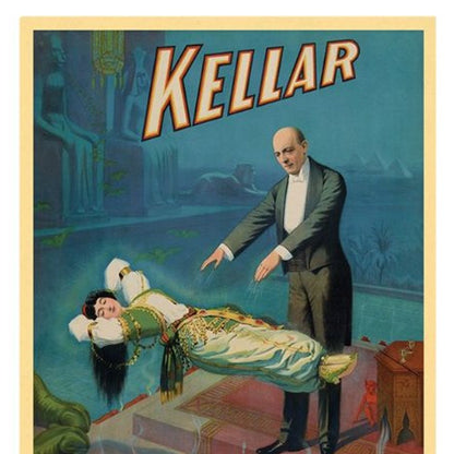 Kellar Levitation Vintage Magic Unframed Print Wall Art HomeRoots