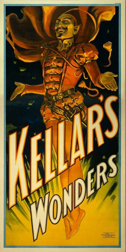 12" X 24" Keller's Wonders Vintage Magic Poster Wall Art