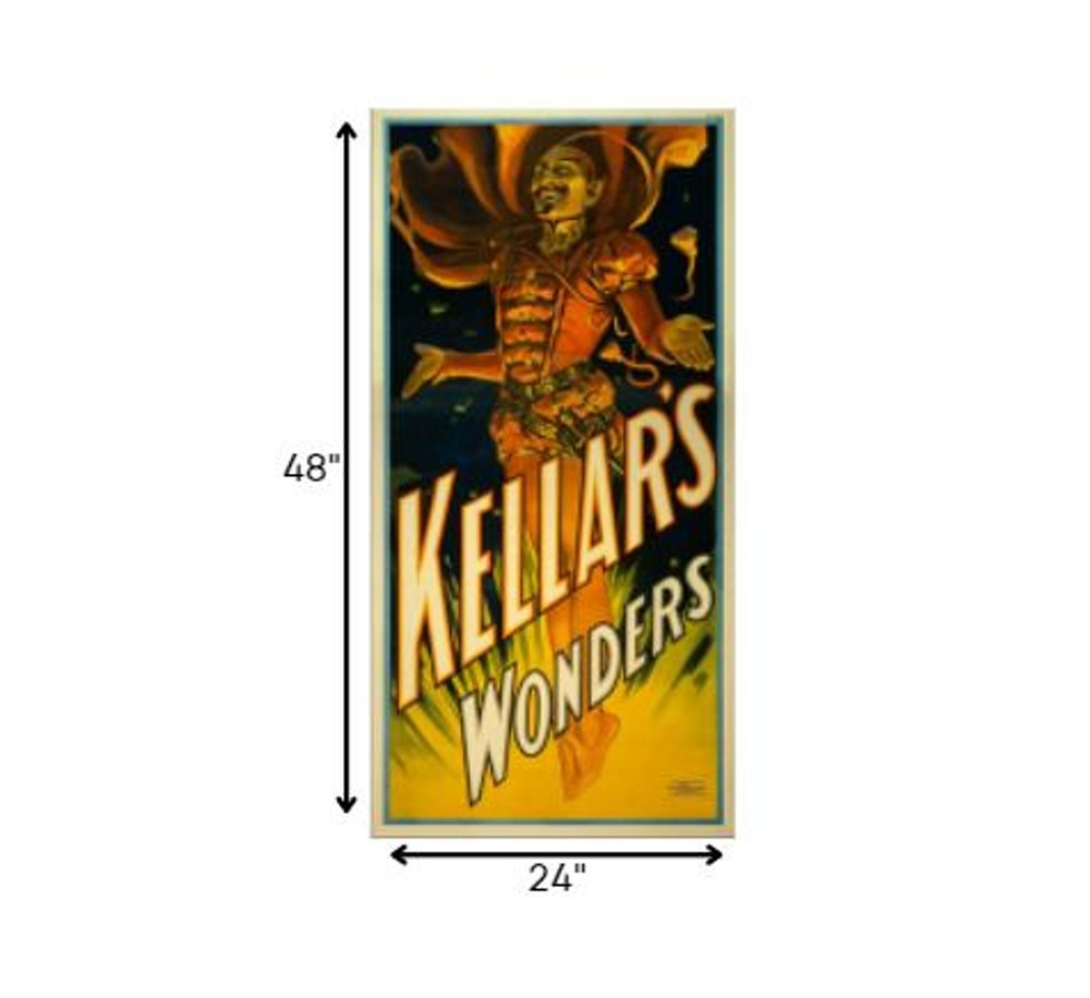 12" X 24" Keller's Wonders Vintage Magic Poster Wall Art