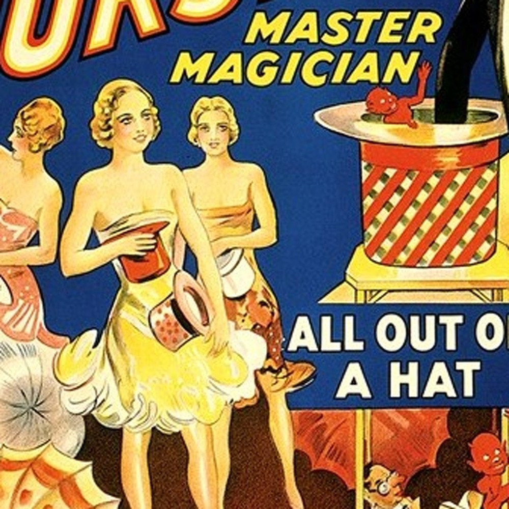 Thurston Out Of A Hat Vintage Magic Unframed Print Wall Art HomeRoots