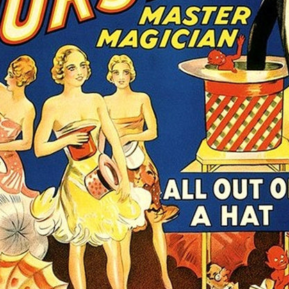 Thurston Out Of A Hat Vintage Magic Unframed Print Wall Art HomeRoots