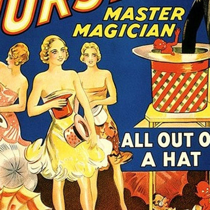 Thurston Out Of A Hat Vintage Magic Unframed Print Wall Art HomeRoots