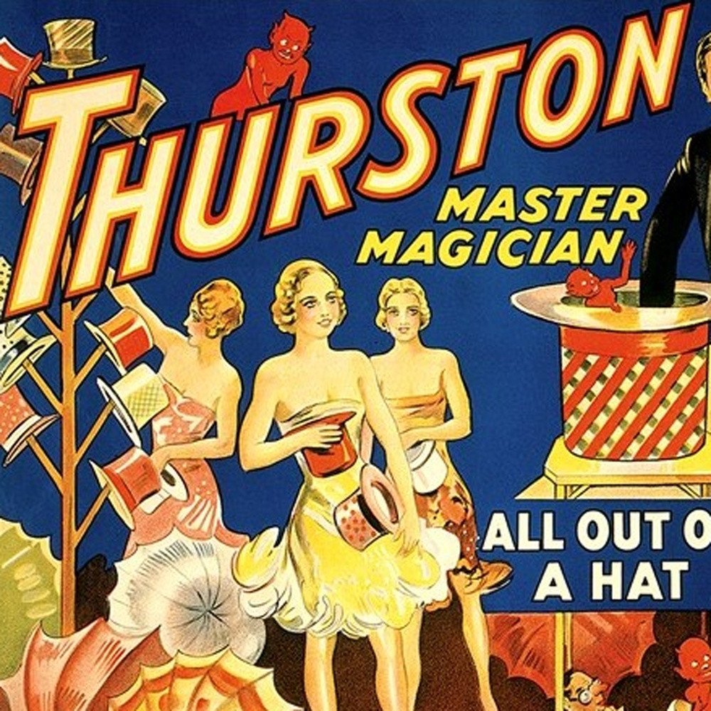 Thurston Out Of A Hat Vintage Magic Unframed Print Wall Art HomeRoots