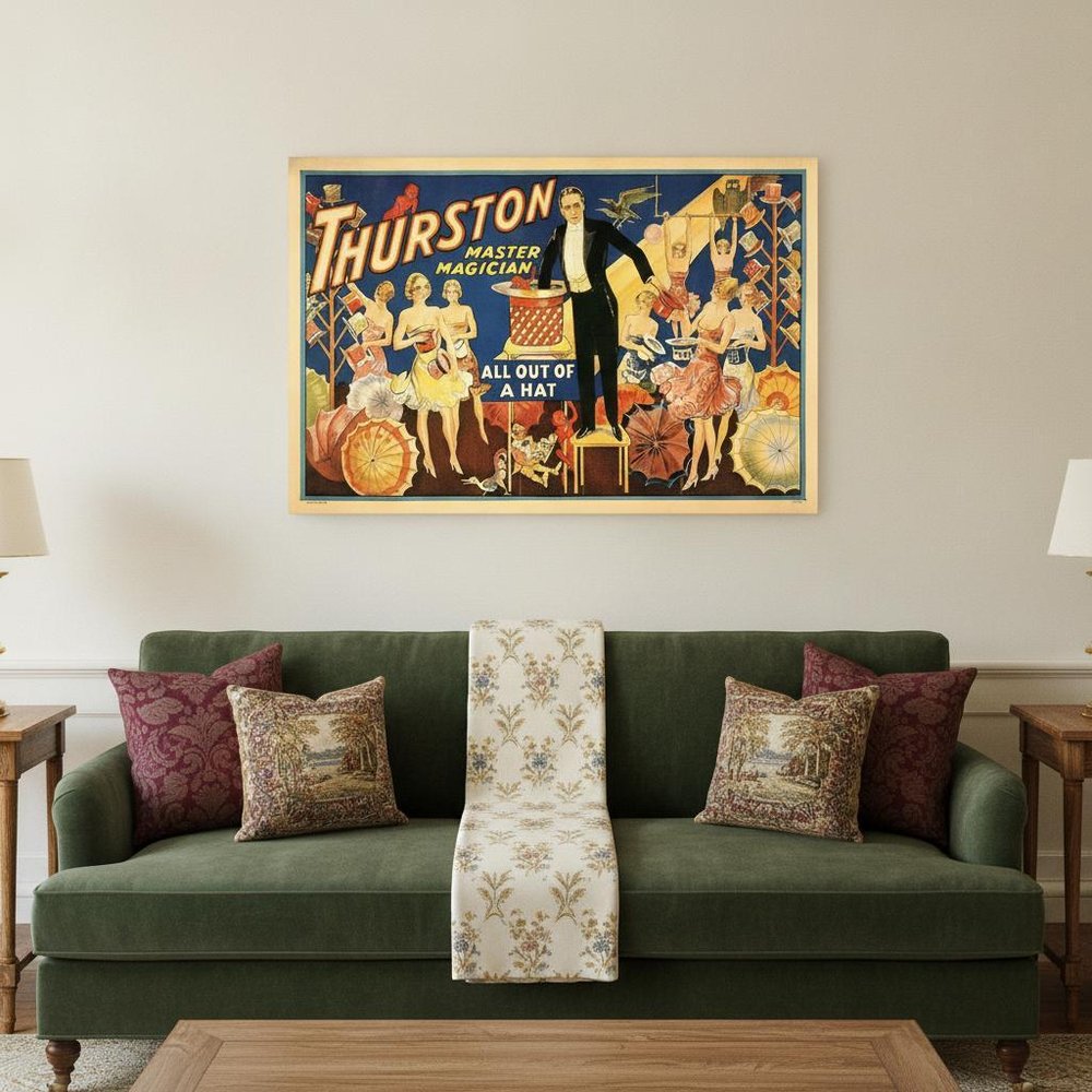 Thurston Out Of A Hat Vintage Magic Unframed Print Wall Art HomeRoots