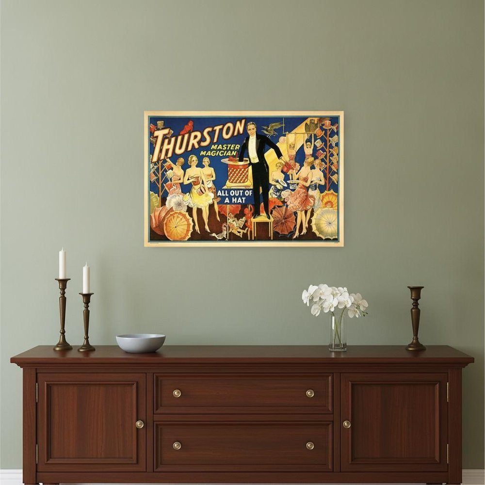 Thurston Out Of A Hat Vintage Magic Unframed Print Wall Art HomeRoots