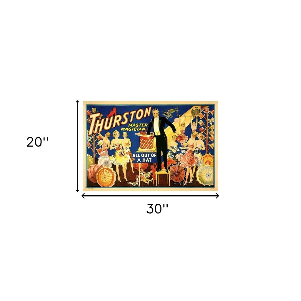 Thurston Out Of A Hat Vintage Magic Unframed Print Wall Art — view 15