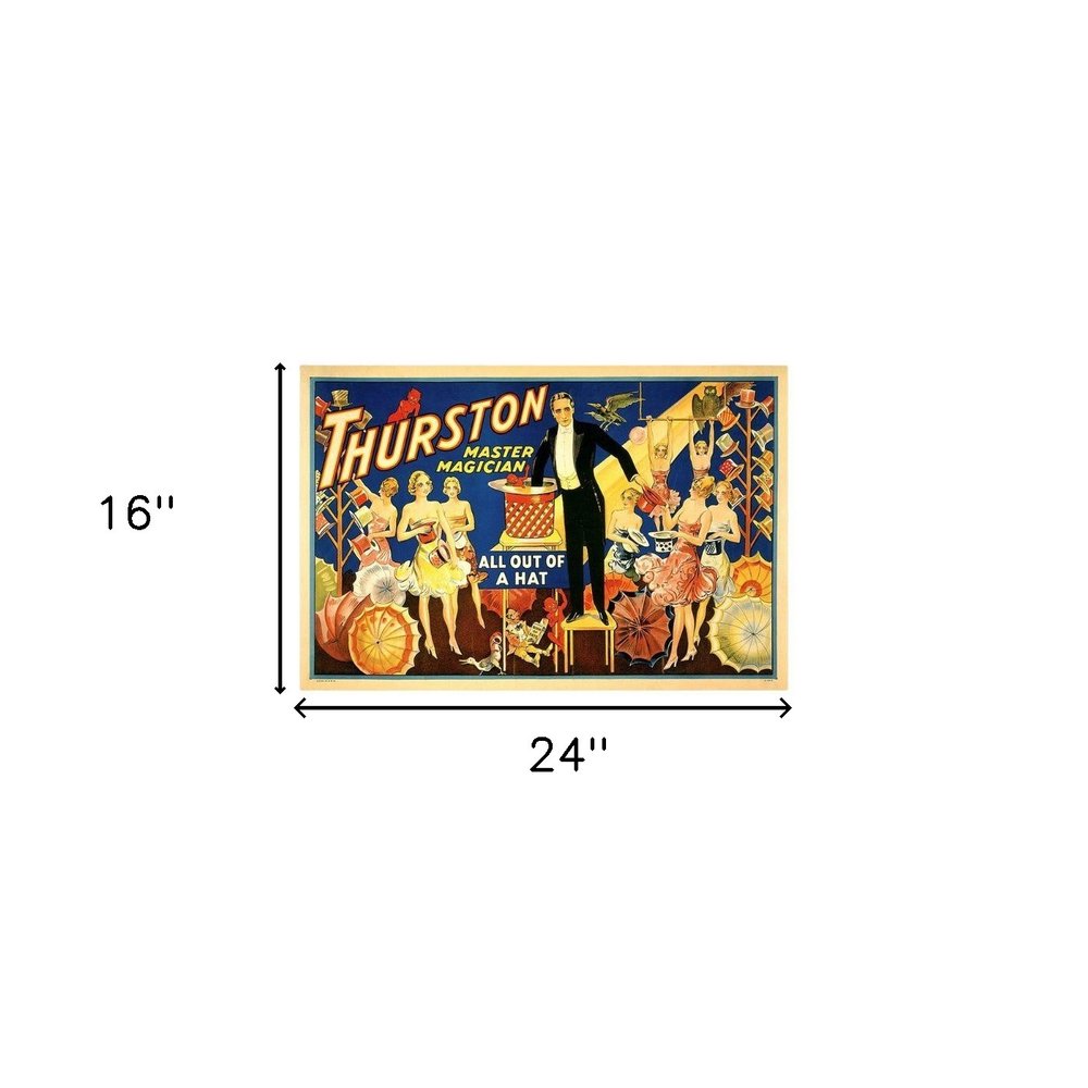 Thurston Out Of A Hat Vintage Magic Unframed Print Wall Art — view 19