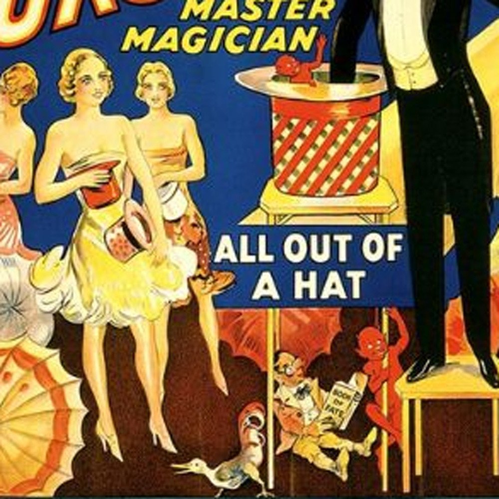 Thurston Out Of A Hat Vintage Magic Unframed Print Wall Art HomeRoots