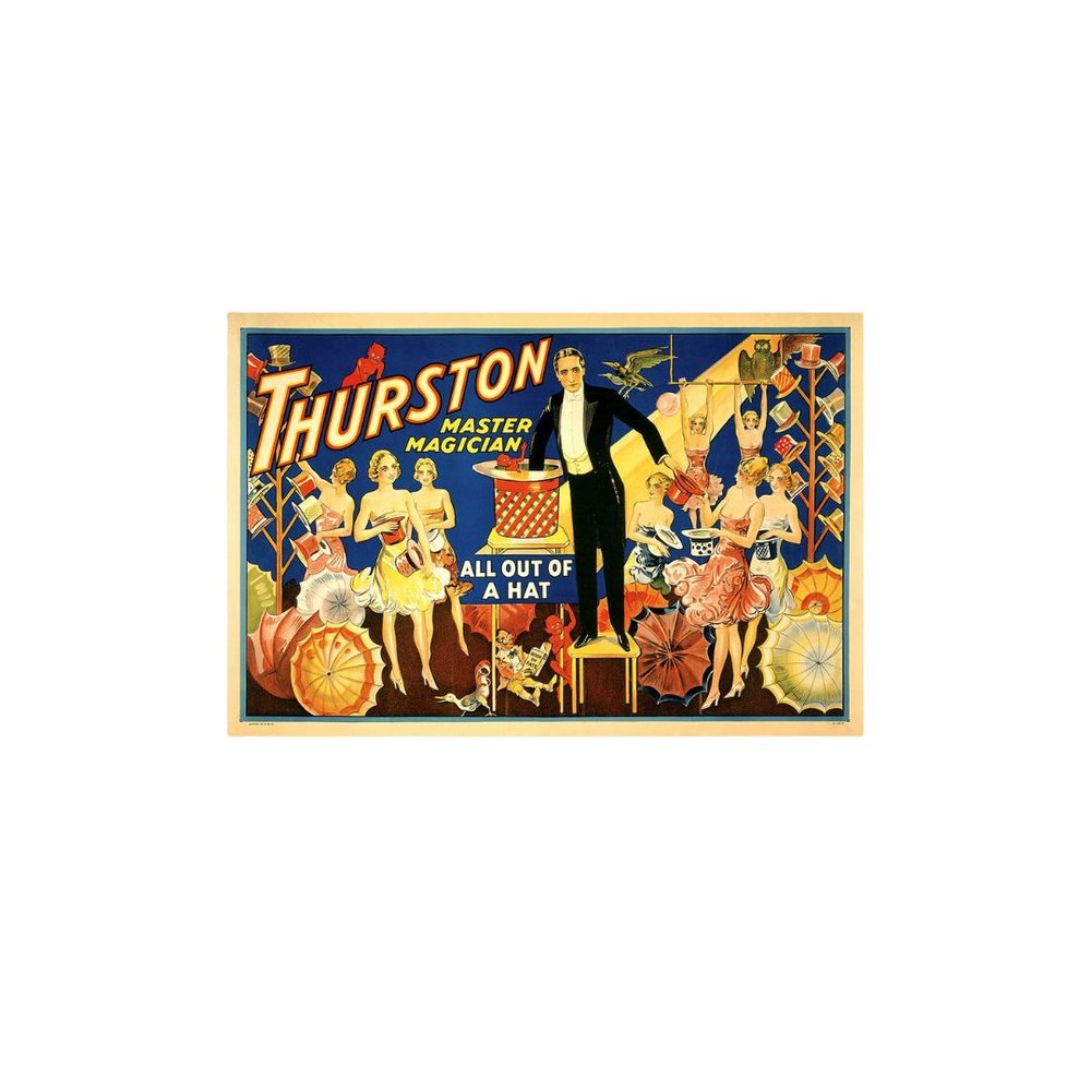 Thurston Out Of A Hat Vintage Magic Unframed Print Wall Art HomeRoots