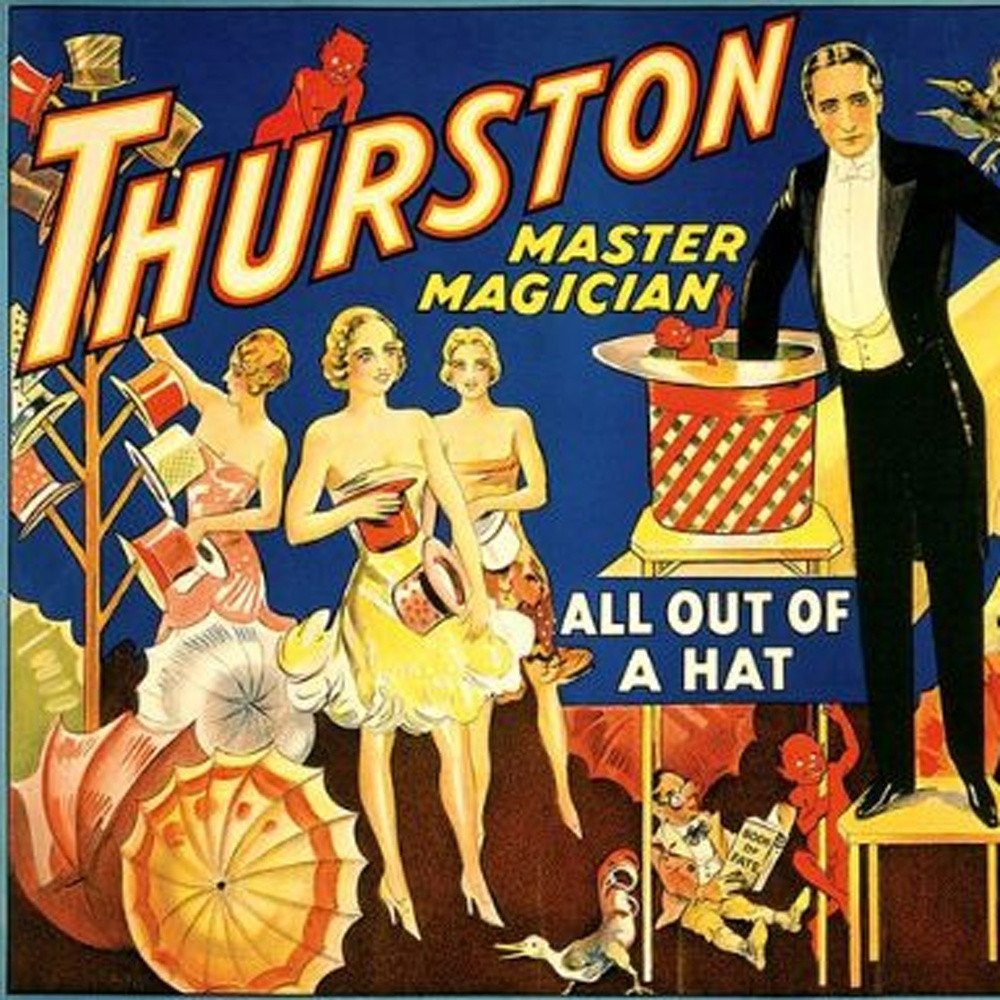 Thurston Out Of A Hat Vintage Magic Unframed Print Wall Art — view 21