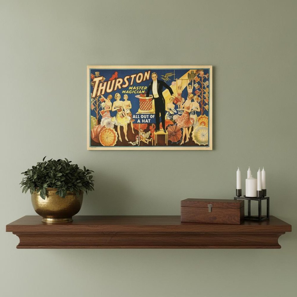 Thurston Out Of A Hat Vintage Magic Unframed Print Wall Art HomeRoots