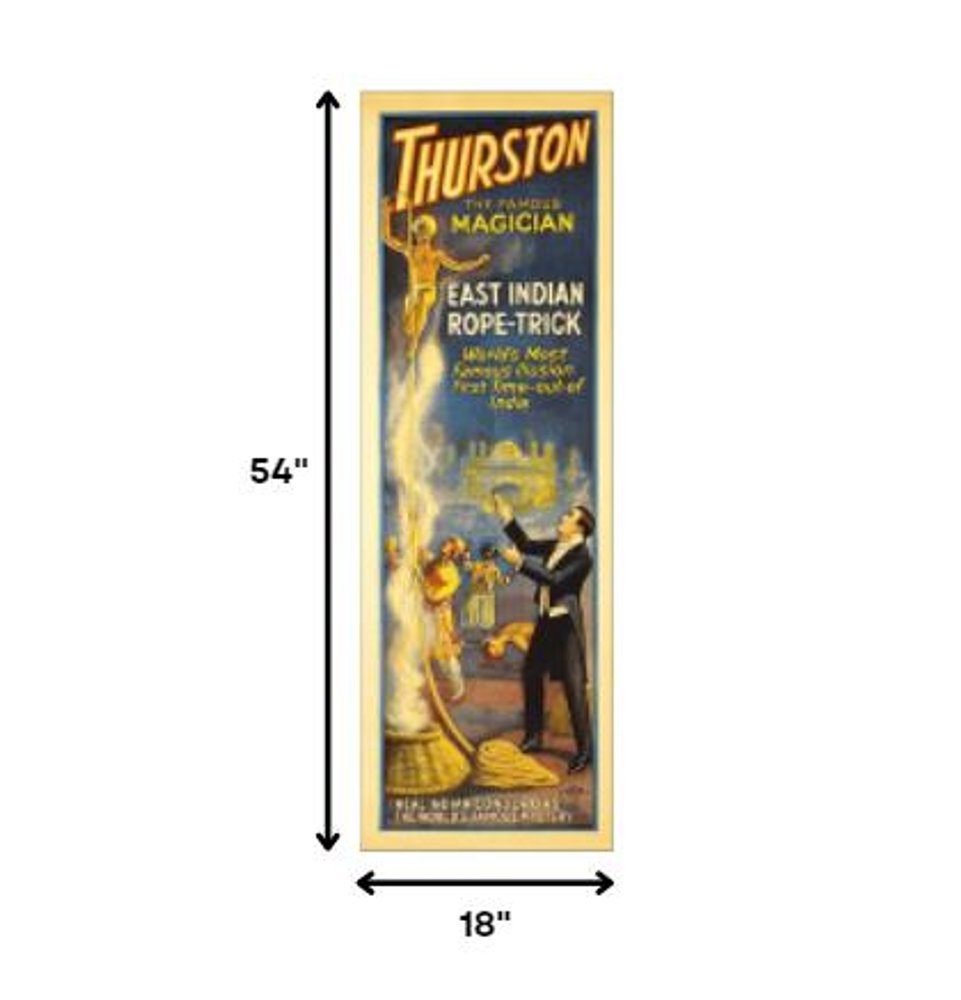 24" X 72" Thurston Rope Trick Vintage Magic Poster Wall Art — view 7