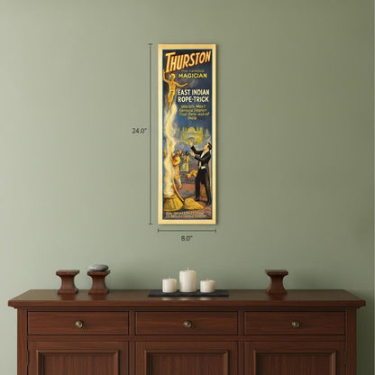 24" X 72" Thurston Rope Trick Vintage Magic Poster Wall Art HomeRoots