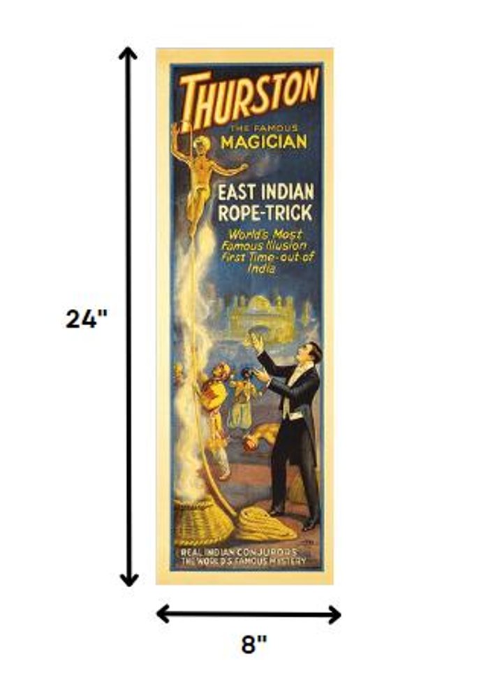 24" X 72" Thurston Rope Trick Vintage Magic Poster Wall Art — view 13