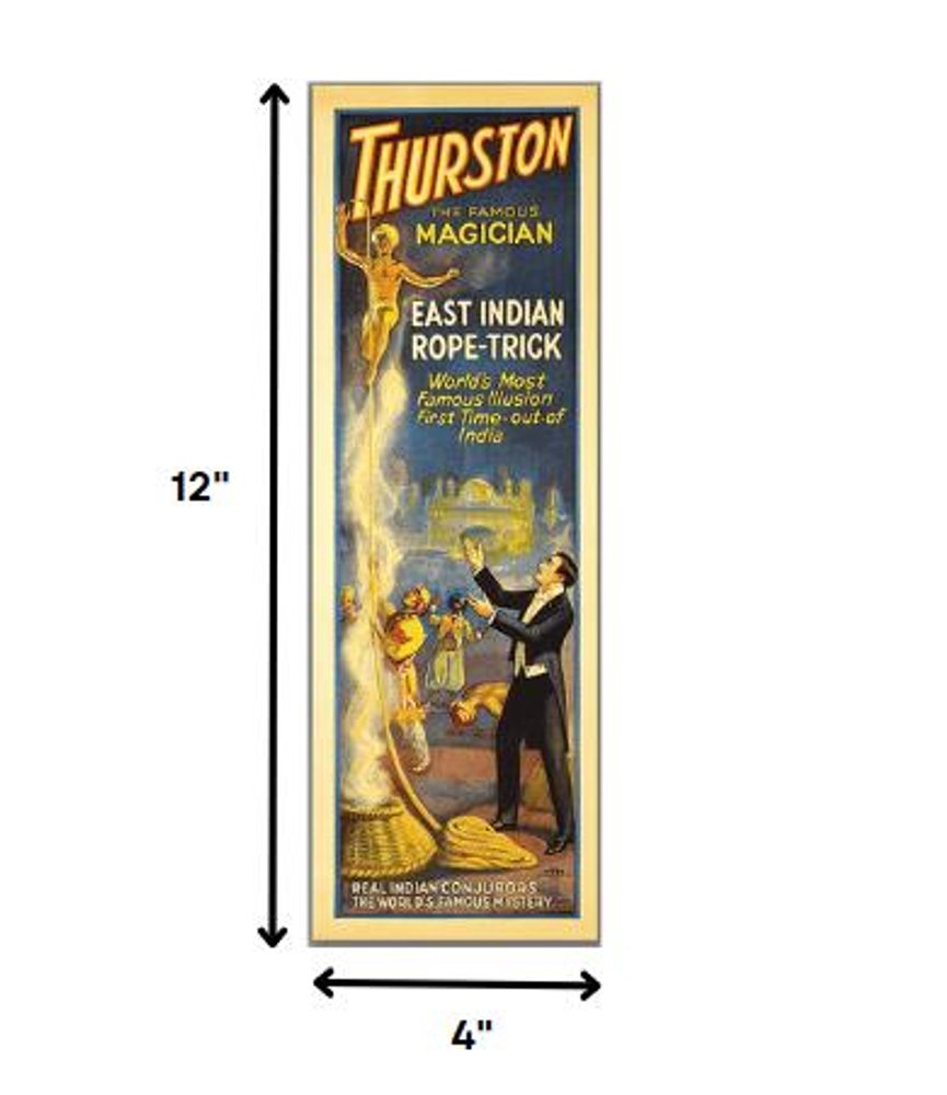 24" X 72" Thurston Rope Trick Vintage Magic Poster Wall Art — view 19