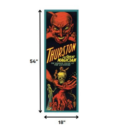 24" X 72" Thurston The Great Wonder Show Vintage Magic Poster Wall Art HomeRoots