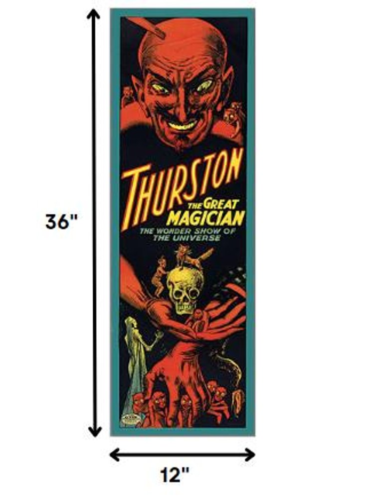 24" X 72" Thurston The Great Wonder Show Vintage Magic Poster Wall Art HomeRoots