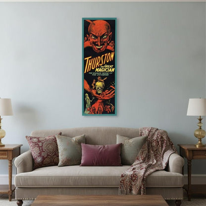 24" X 72" Thurston The Great Wonder Show Vintage Magic Poster Wall Art HomeRoots