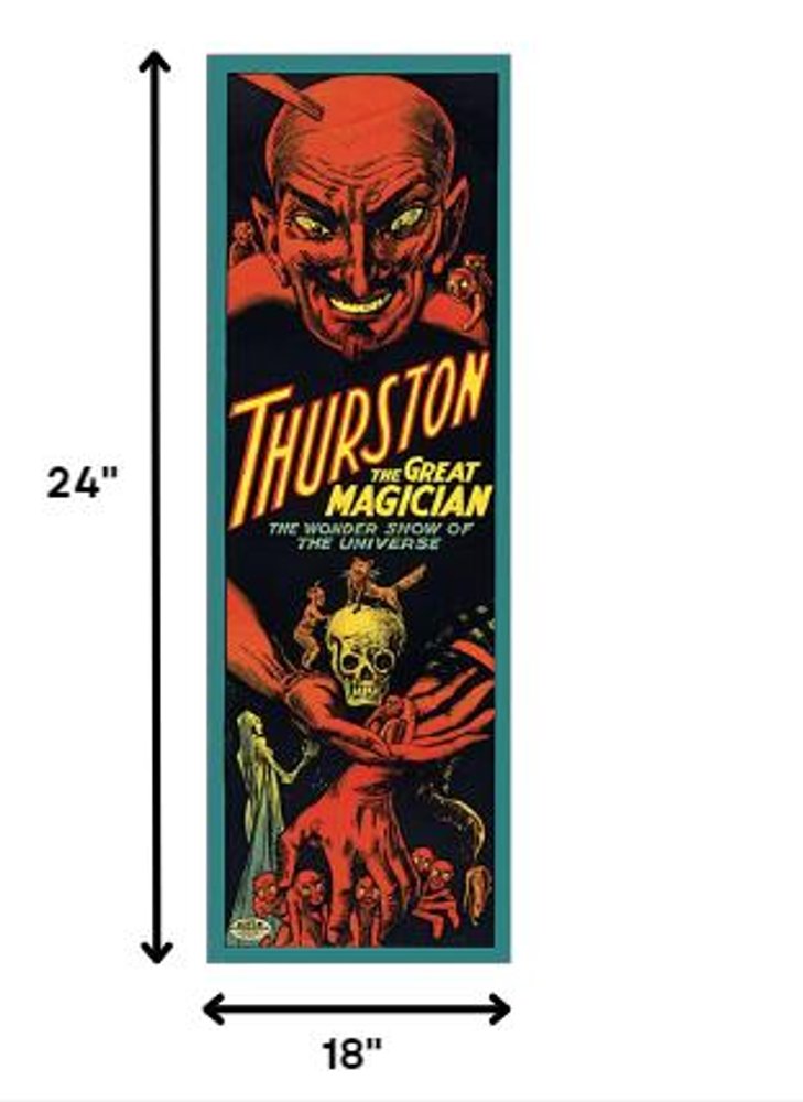 24" X 72" Thurston The Great Wonder Show Vintage Magic Poster Wall Art HomeRoots