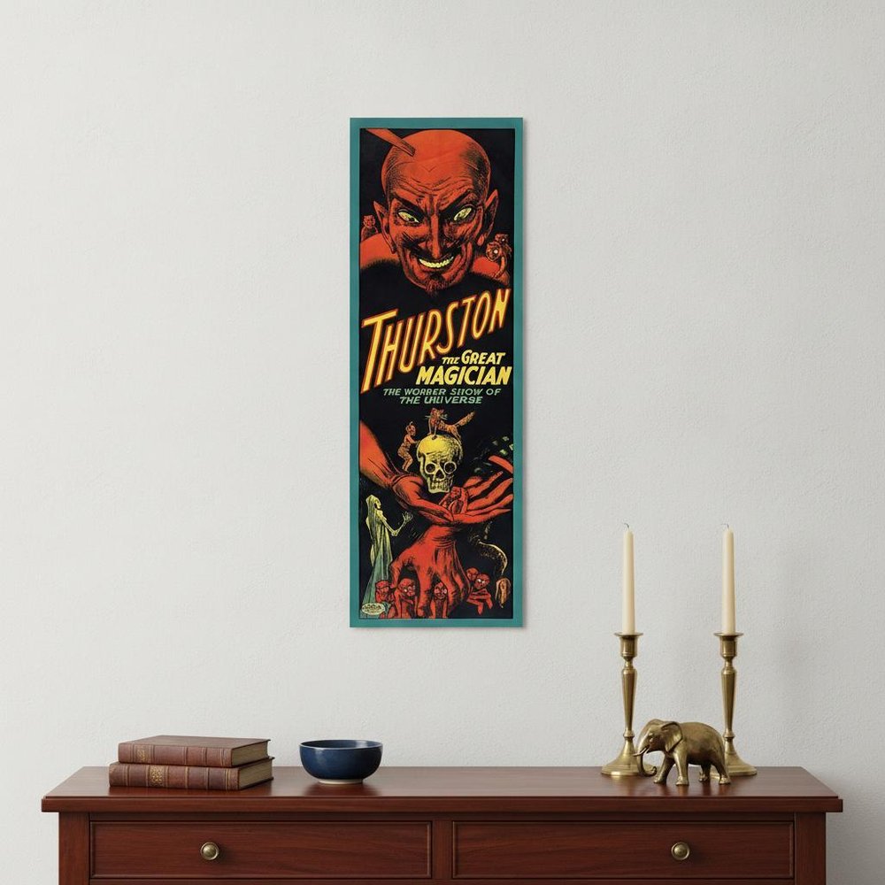 24" X 72" Thurston The Great Wonder Show Vintage Magic Poster Wall Art HomeRoots