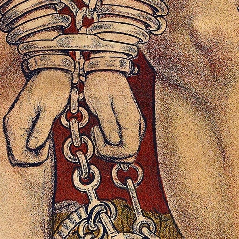 36" X 54" Houdini In Handcuffs Vintage Magic Poster Wall Art HomeRoots