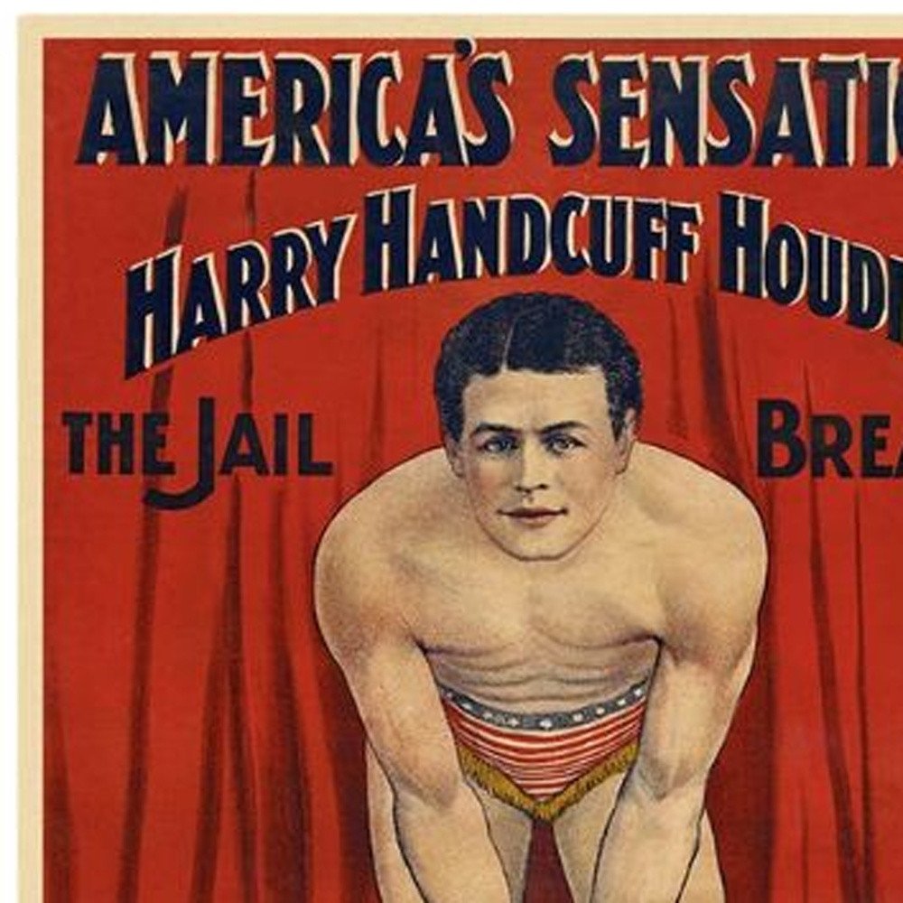 36" X 54" Houdini In Handcuffs Vintage Magic Poster Wall Art — view 19