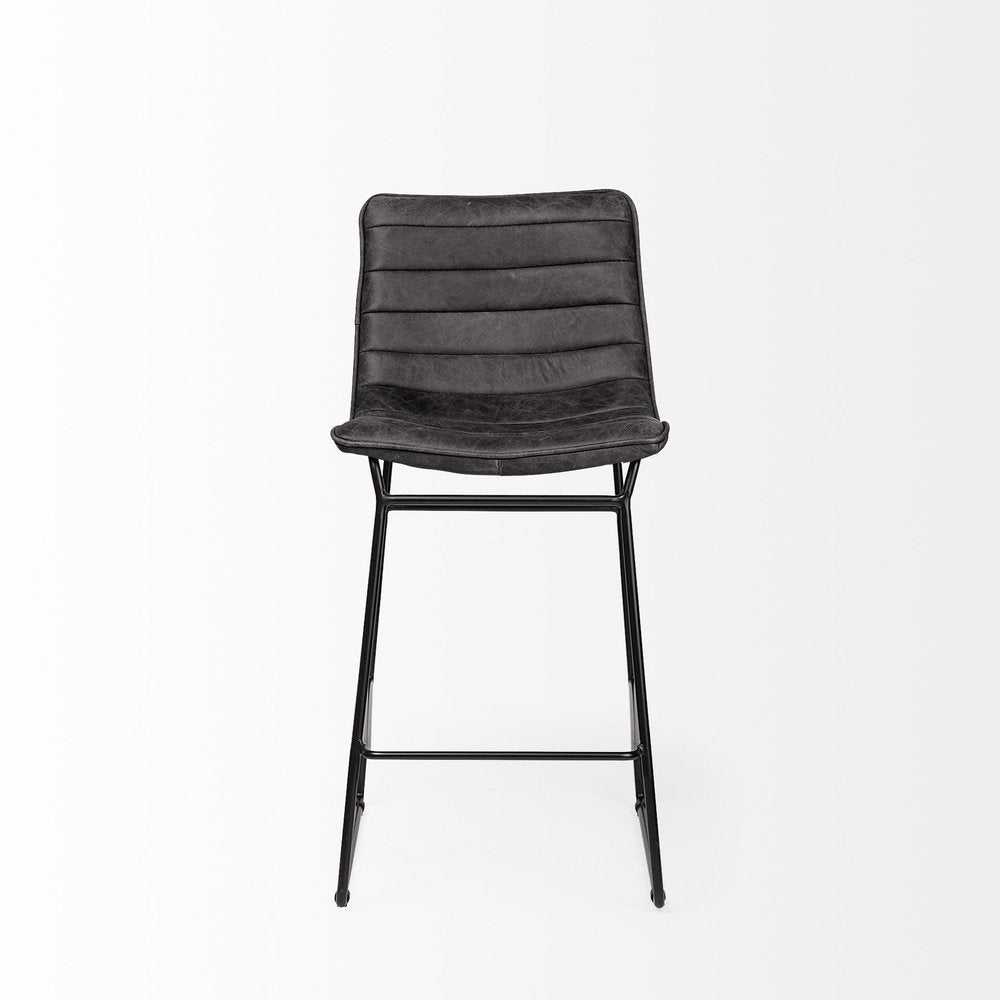 29" Black Iron Counter Height Bar Chair HomeRoots