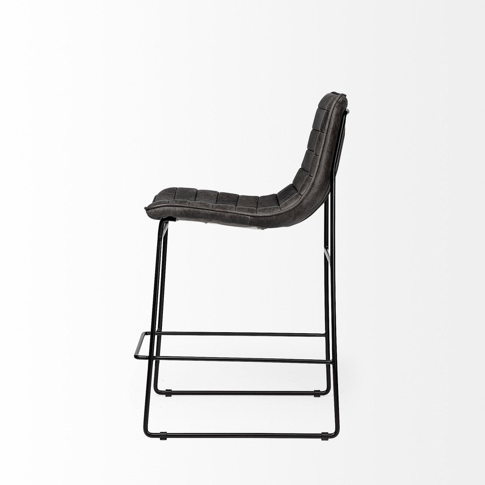 29" Black Iron Counter Height Bar Chair HomeRoots