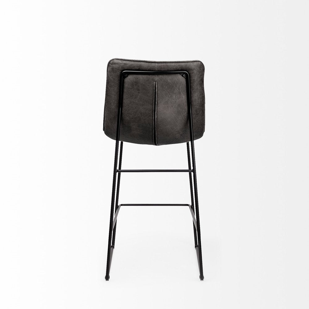 29" Black Iron Counter Height Bar Chair HomeRoots