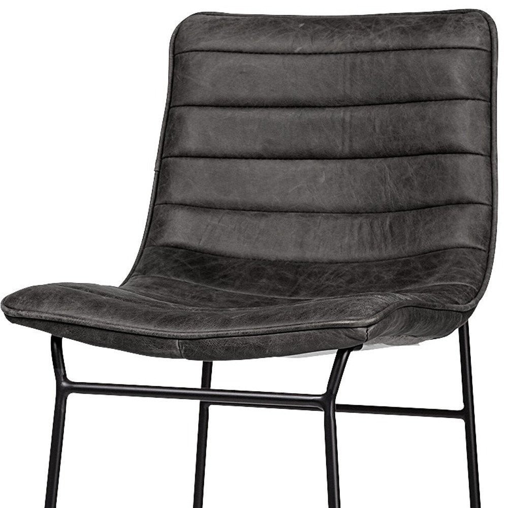 29" Black Iron Counter Height Bar Chair HomeRoots