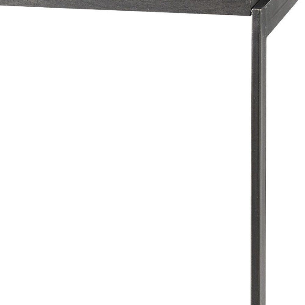 30" Black Wood And Metal Backless Bar Height Bar Chair HomeRoots