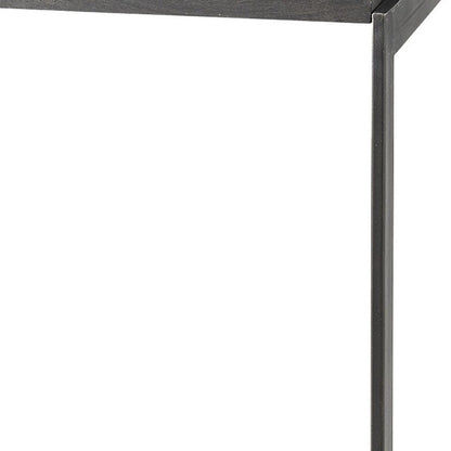 30" Black Wood And Metal Backless Bar Height Bar Chair HomeRoots