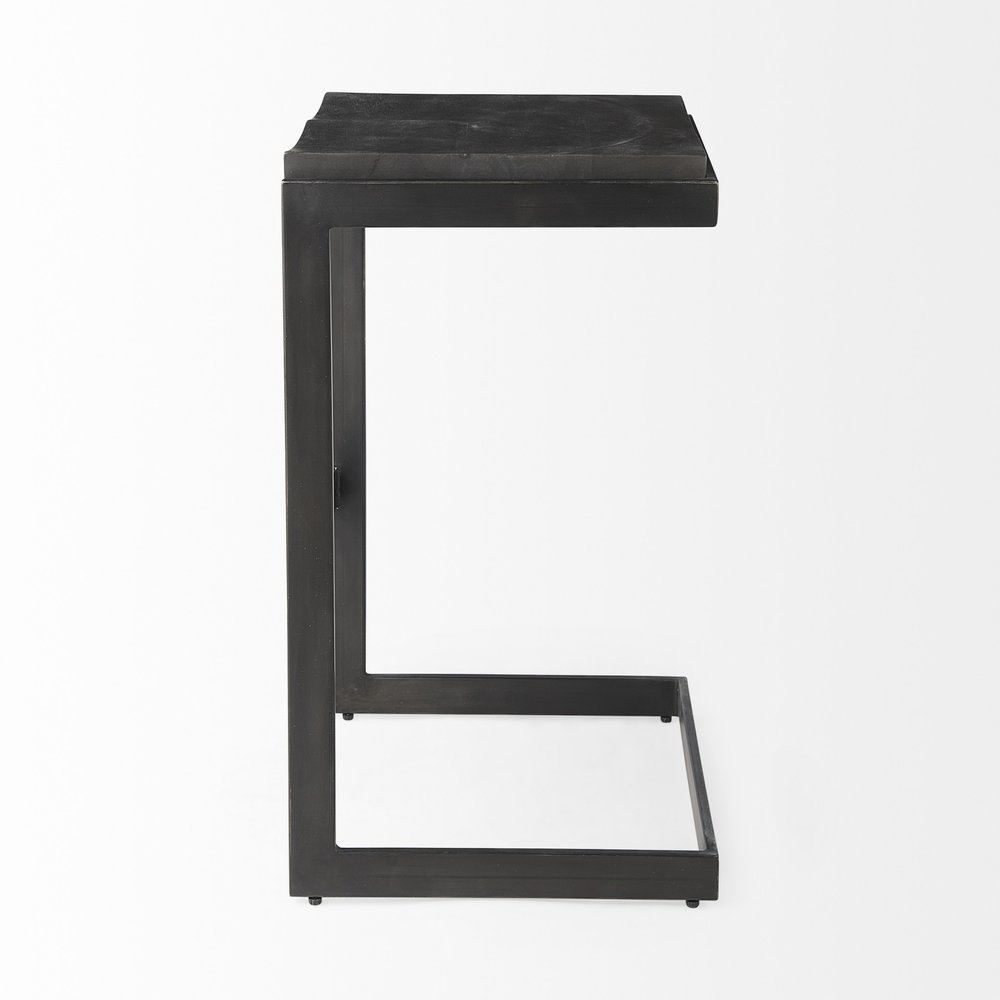 30" Black Wood And Metal Backless Bar Height Bar Chair HomeRoots