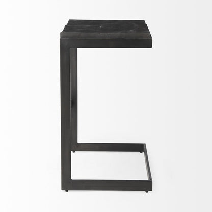 30" Black Wood And Metal Backless Bar Height Bar Chair HomeRoots