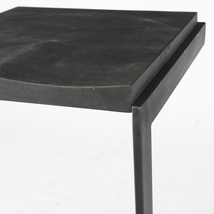30" Black Wood And Metal Backless Bar Height Bar Chair HomeRoots