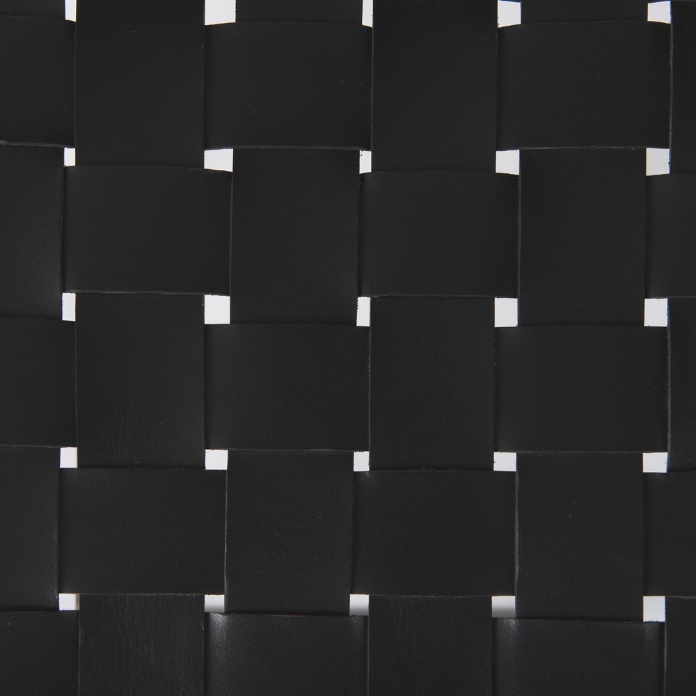 29" Bronze Leather and Metal Backless Bar Chair HomeRoots