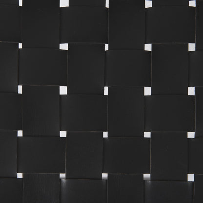 29" Bronze Leather and Metal Backless Bar Chair HomeRoots