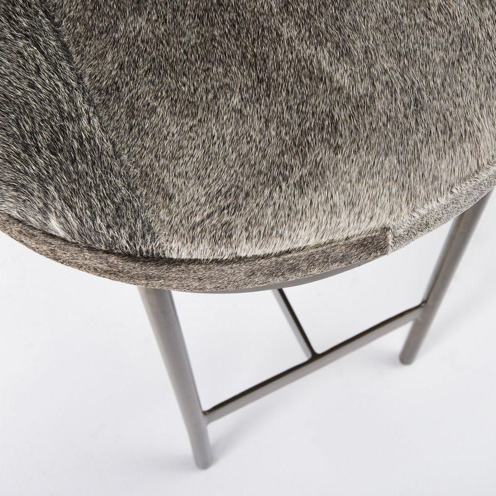 29" Gray Iron Backless Bar Chair HomeRoots