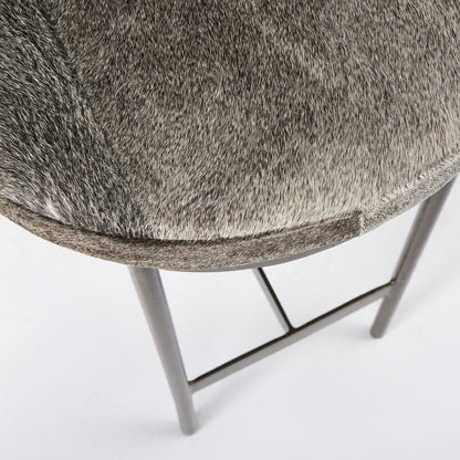 29" Gray Iron Backless Bar Chair HomeRoots
